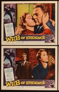 4h777 WEB OF EVIDENCE 8 LCs '59 Cronin's Beyond This Place, Van Johnson & Vera Miles in England!