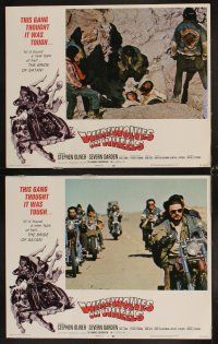 4h780 WEREWOLVES ON WHEELS 8 LCs '71 great images of bikers on motorcycles, cool border art!