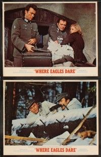4h783 WHERE EAGLES DARE 8 LCs '68 Clint Eastwood, Richard Burton, Mary Ure, World War II!