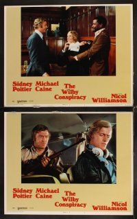 4h789 WILBY CONSPIRACY 8 LCs '75 Sidney Poitier & Michael Caine, Prunella Gee, escape & survival!