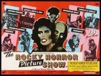 4j799 ROCKY HORROR PICTURE SHOW REPRODUCTION British quad '75 wacky 'hero' Tim Curry & cast!
