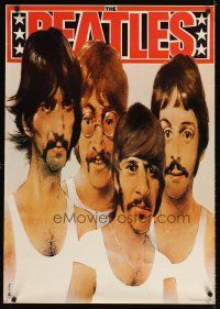 4j791 BEATLES Polish commercial poster '85 cool Swierzy of the band!