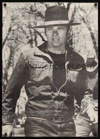 4j698 BILLY JACK commercial poster '71 best close up of Tom Laughlin wearing hat!