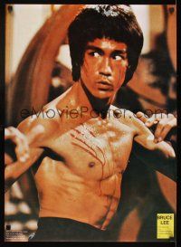 4j700 BRUCE LEE commercial poster '74 cool close-up image in kung fu pose!