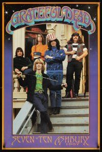 4j773 GRATEFUL DEAD commercial poster '90 photo of the band on steps, Seven-Ten Ashbury!
