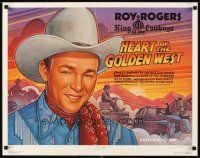 4j717 HEART OF THE GOLDEN WEST signed & numbered commercial poster '92 by Dave LaFleur & Roy Rogers