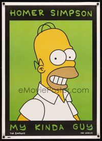 4j752 SIMPSONS English commercial poster '97 great image of Homer, my kinda guy!
