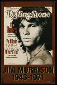 4j788 JIM MORRISON Canadian commercial poster '89 Doors lead singer on cover of Rolling Stone!