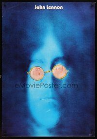 4j792 JOHN LENNON Polish commercial poster '80s cool close-up different art of John Lennon!