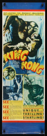 4j721 KING KONG Portal commercial poster '87 cool artwork of giant ape, Fay Wray!