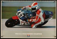 4j610 1983 U.S. ROAD RACING CHAMPION printer's test special 28x41 '83 Team Honda rider Mike Baldwin
