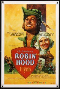 4j639 ADVENTURES OF ROBIN HOOD video poster R91 Flynn as Robin Hood, Olivia De Havilland!