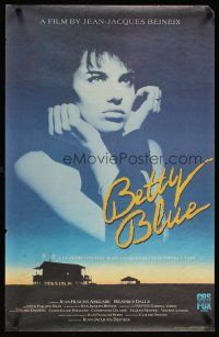 4j646 BETTY BLUE video poster '86 Jean-Jacques Beineix, pensive Beatrice Dalle in sky!