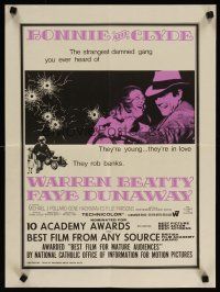 4j166 BONNIE & CLYDE Australian special 18x24 '67 crime duo Warren Beatty & Faye Dunaway!