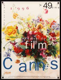4j017 CANNES FILM FESTIVAL 1996 French film festival poster '96 flower arrangement by Aloisi!
