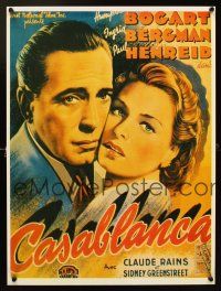 4j794 CASABLANCA REPRODUCTION Belgian '90s Humphrey Bogart, Ingrid Bergman, Curtiz classic!