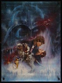 4j093 EMPIRE STRIKES BACK special 20x27 '80 George Lucas sci-fi classic, cool GWTW art by Kastel!
