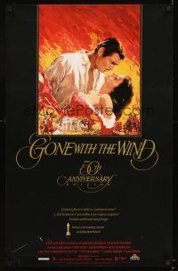 4j654 GONE WITH THE WIND video poster R89 Clark Gable, Vivien Leigh, all-time classic!