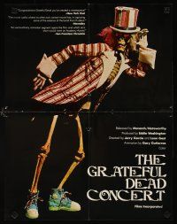4j107 GRATEFUL DEAD MOVIE premiere special 17x22 '77 Jerry Garcia, cool image of skeleton!