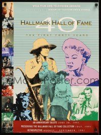 4j018 HALLMARK HALL OF FAME THE FIRST FORTY YEARS film festival poster '91 great images of stars!