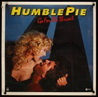 4j543 HUMBLE PIE 24x24 music poster '81 sexy woman attacks, Go For The Throat!
