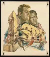 4j113 I SPY TV special 21x24 '65 Gustav Rehberger art of Robert Culp, Cosby!