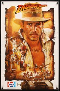 4j050 INDIANA JONES & THE LAST CRUSADE Pepsi-Cola special 23x35 '89 Harrison Ford by Drew!