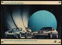 4j460 JAMES BOND'S GARAGE 26x36 advertising poster '90s cool image of 007's BMWs!