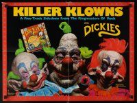 4j549 KILLER KLOWNS FROM OUTER SPACE 18x24 music poster '88 Cramer, Suzanne Snyder, Alien bozos!