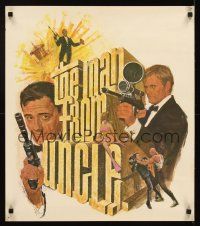 4j127 MAN FROM U.N.C.L.E. TV special 21x24 '60s Allison art of Robert Vaughn & David McCallum!