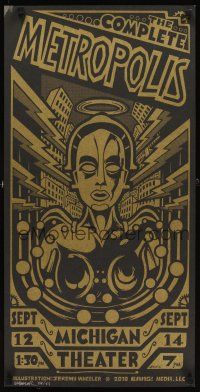 4j053 METROPOLIS signed & numbered special 15x30 R10 by artist Jeremy Wheeler, Fritz Lang classic!