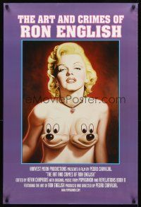 4j058 POPAGANDA: THE ART & CRIMES OF RON ENGLISH special 24x36 '05 art of Marilyn Monroe & Mickey!