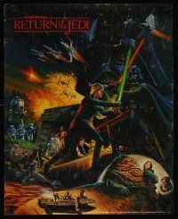4j146 RETURN OF THE JEDI 2-sided Hi-C tie-in special 18x22 '83 Keely art of Luke vs Vader battle!