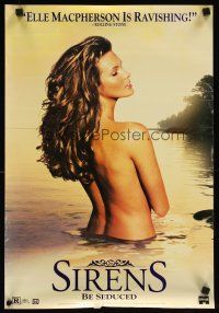 4j151 SIRENS video special 15x22 '94 super sexy seductive Elle Macpherson naked in lake!