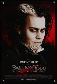 4j157 SWEENEY TODD THE DEMON BARBER OF FLEET STREET advance mini poster '07 Johnny Depp, Tim Burton