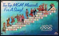 4j687 TEN TOP MGM MUSICALS video poster '85 art of Frank Sinatra, Debbie Reynolds & more!