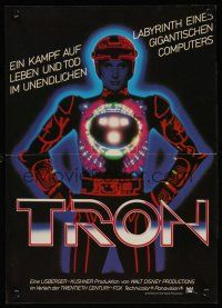 4j170 TRON German special 12x17 '82 sci-fi, cool image of Bruce Boxleitner in title role!
