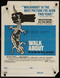 4j162 WALKABOUT blue style college showing special 17x22 '71 sexy naked Jenny Agutter, classic!
