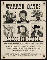 4j164 WARREN OATES ACROSS THE BORDER special 18x23 '93 great images of rugged actor!