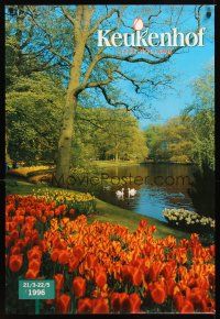 4j435 KEUKENHOF Dutch travel poster '96 Lisse, Holland's huge flower garden!
