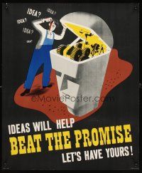 4j209 BEAT THE PROMISE 18x22 WWII war poster '42 ideas? let's have yours!