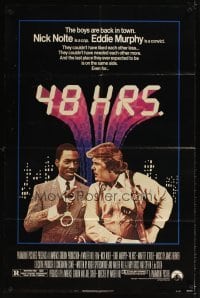4m011 48 HRS. 1sh '82 Nick Nolte is a cop who hates Eddie Murphy who is a convict!
