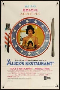 4m030 ALICE'S RESTAURANT 1sh '70 Arlo Guthrie, musical comedy directed by Arthur Penn!
