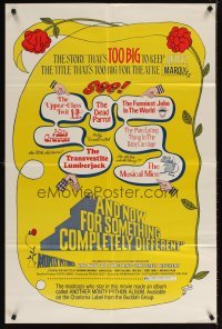 4m041 AND NOW FOR SOMETHING COMPLETELY DIFFERENT 1sh '72 Monty Python kills the motion picture!