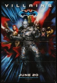 4m067 BATMAN & ROBIN advance DS 1sh '97 Arnold Schwarzenegger, Uma Thurman!