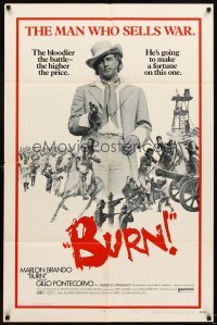 4m126 BURN style A 1sh '70 Marlon Brando profiteers from war, directed by Gillo Pontecorvo!