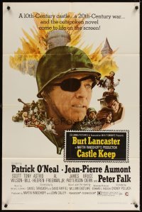 4m145 CASTLE KEEP 1sh '69 Burt Lancaster & sexy Astrid Heeren in World War II!