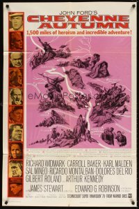 4m158 CHEYENNE AUTUMN 1sh '64 John Ford directed, 1,500 miles of heroism and incredible adventure!