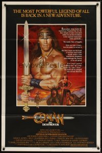 4m178 CONAN THE DESTROYER 1sh '84 Arnold Schwarzenegger is the most powerful legend of all!