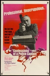 4m179 CONFESSIONS OF A POLICE CAPTAIN 1sh '72 Damiano Damiani, professional, unscrupulous